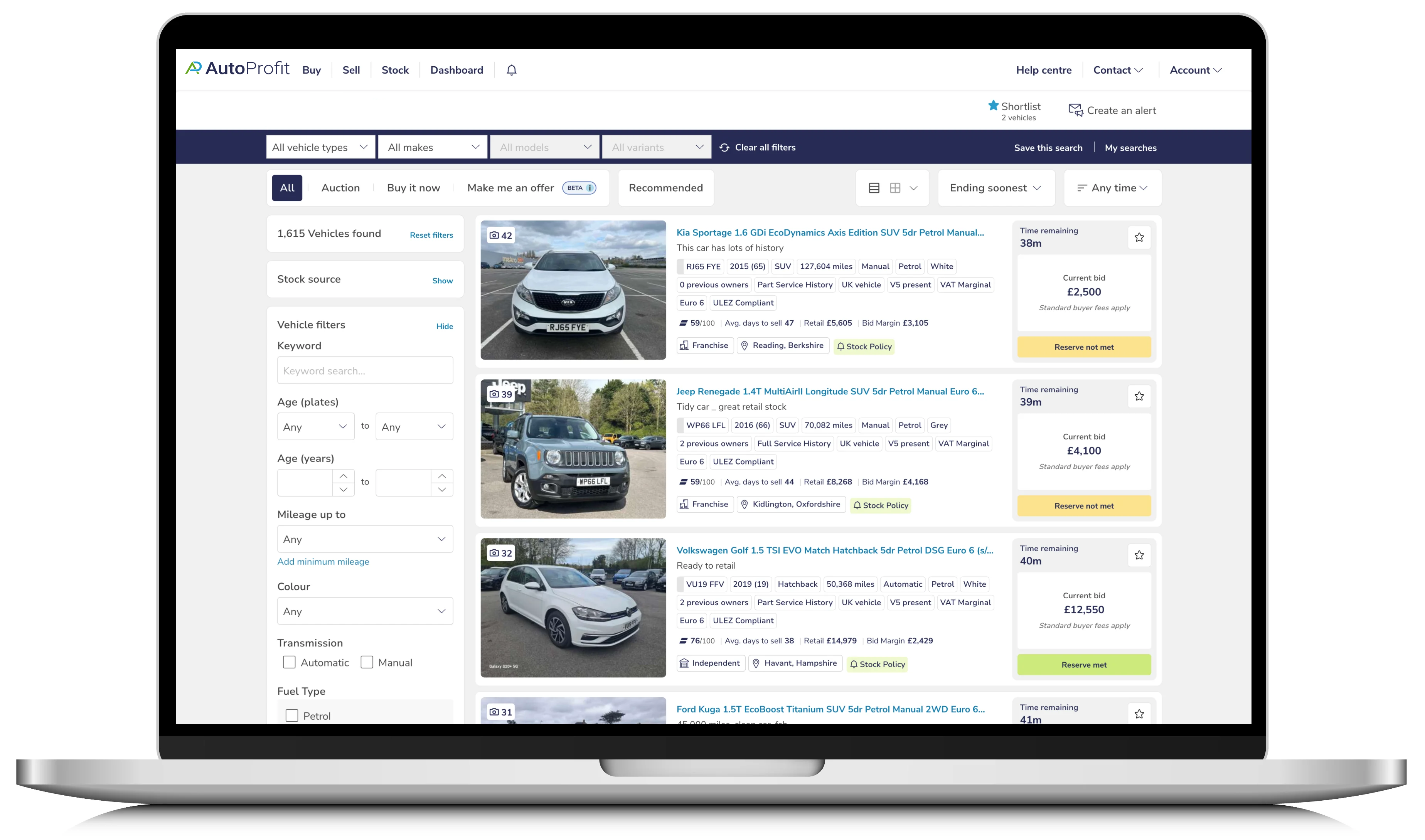 Auto Profit website